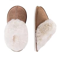 Fuzzy House Slippers for Women,Fluffy Memory Foam House Bedroom Slippers,Womens Shoes Casual Fall,Anti-Skid Plush for Indoor Outdoor Slippers