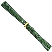 14mm Morellato Crocodile Grain Green Padded Leather Ladies Watch Band 751