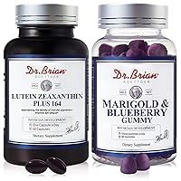 Dr.Brian Lutein & Zeaxanthin Eye Vitamins, Lutein Gummies for Kids&Adults Blueberry Lutein Gummy