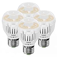 SANSI 100W Equivalent A15 LED Light Bulb, 1600 Lumens 5000K Daylight White Bulb, Energy Saving 25,000 Hours Lifespan Non-Dimmable 12W LED Bulb for Home Lighting, 4-Pack