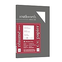 Southworth R14CF 100% Cotton Resume Paper White 24 lbs. Wove 8-1/2 x 11, 100/Box