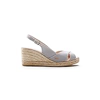 Viscata Llansa Canvas Wedge with Elegant Buckle Flattering 2 ½” Slingback Heel Women's Sandals with Breathable Organic Cotton Canvas and 100% Natural Jute Midsole for all Casual Occasions