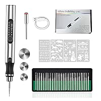 HARDELL Engraver,5 Speed Etching Power Tool Equipped with Soft Rubber  Handle and Tungsten Carbide Steel Bits,Mini Multi-Function Engraver for
