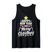 Merry Christmas Happy New Year Eve Party Family Celebration Tank Top