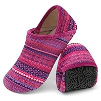 XIHALOOK House Slippers for Women Men Cozy Sock Shoes with Soft Rubber Sole Slip On for Indoor/Outdoor