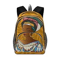 ALAZA African Black Girl School Bag Casual Daypack Book Bags for Primary Junior High School