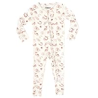 Organic Baby Bamboo Rompers with 11 Signature Prints - Infant Zipper Jumpsuits (Mermaid, 12-18 Months)