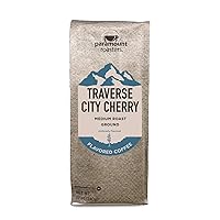 Traverse City Cherry flavored Ground Coffee by Paramount Roasters, 1-12 ounce package medium roast, from Paramount Coffee Company