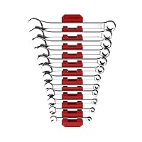 EZ RED Magnetic Flexible 12 Slot Wrench Rack Holder Non-Marring Slim Design Storage Organization