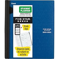 Five Star Planner 2024-2025 Academic, Weekly & Monthly Advance Student Planner + Study App, 8-1/2