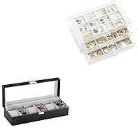 ProCase Jewelry Box Bundle with 6 Slots Watch Box