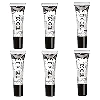 Glitter Fix Gel by Moon Glitter - Cosmetic Glitter Adhesive Primer for Face and Body. for All Glitters Including fine, Chunky, Holographic, Iridescent and bio - Set of 6