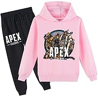 Kids 2 Piece Apex Legends Outfits,Novelty Long Sleeve Hoodie and Jogger Pants Set Baggy Tracksuit for Boys Girls