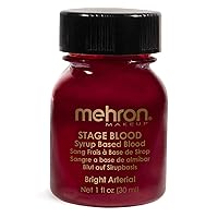 Mehron Makeup Stage Blood | Edible Fake Blood Makeup for Stage, Costume, Cosplay (1oz.) (Bright Arterial)