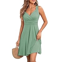 Mini Sundresses for Women, Women's Sleeveless Casual Sundress Dress, S, XL