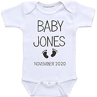 Custom Baby Announcement Pregnancy Reveal Shirt Infant Bodysuit