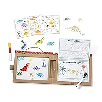 Melissa & Doug Reusable Drawing & Magnet Kit – Dinosaurs | Activity Books | 3+ | Gift for Boy or Girl