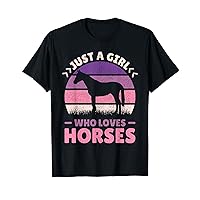 Just A Girl Who Loves Horses Women Horse Stuff Horse Lovers T-Shirt