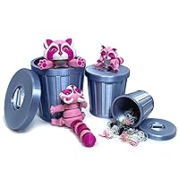 Articulated Albino Racoon with Trash Can, 3D Printed Flexi Racoon, Trashcan Raccoon, Trash Panda, Raspberry Raccoon Toy, Articulated Racoon Fidget Toy for Kids AR006 (Large - 5.5 Inches)