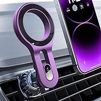 LISEN for MagSafe Car Mount, Purple Car Accessories Car Phone Holders for iPhone, [Easily Install] Hands Free Magnetic Phone Holder for Car, Fit for iPhone 15 14 13 12 Pro Plus Max Mini MagSafe Case