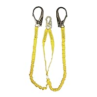 Guardian Fall Protection 11203 IS-72-2R 6-Foot Double Leg Internal Shock Lanyard with Rebar Hook