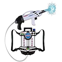 Aeromax Astronaut Space Pack Super Water Blaster with fully adjustable straps for comfort and control., White/Black With Red and Blue Accents