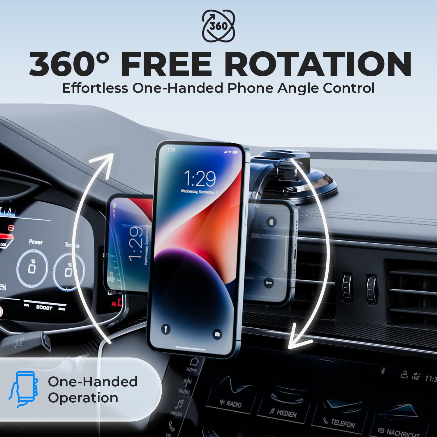 Bestrix Phone Holder for Car, Magnetic Car Phone Mount | Dashboard Car Phone Holder Compatible with iPhone 14,13,12,11Pro,Xr,XS MAX,8,8Plus,7,7Plus,Galaxy S22 21 20 Note S8 S9 S10 & All Smartphone