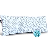 Nestl Cooling Body Pillow - Memory Foam Body Pillow, Cooling Body Pillows for Adults, Gel Infused Cooling Pillow, Adjustable Body Pillows for Sleeping, Breathable Bed Pillows, 20x54 Inch Long Pillow