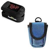 Zacurate Pro Series 500DL Fingertip Pulse Oximeter and Oximeter Carrying Case Bundle