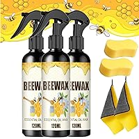 Bee Spray Furniture Polish,Natural Micro-Molecularized Beeswax Spray,Bee's Wax Furniture Polish Spray,Bees Wax Furniture Polish and Cleaner,Suitable for Wooden Furniture, Wooden Floors (3pcs)