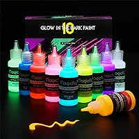 Fantastory Glow in The Dark Paint10 Extra Bright Colors 30 ml / 1