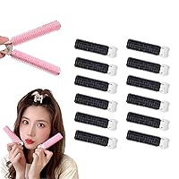 Volumizing Hair Root Clips Hair Rollers with Clip Bangs Curler DIY Hair Styling Accessories Tool Portable Hair Volume Clip Self Grip Volume Hair Root (12PC, Black)