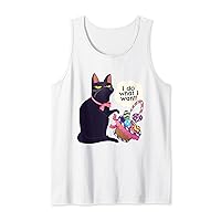 Funny Cat Easter Shirt What I Want Easter Basket Stuffers Tank Top
