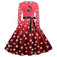 Christmas Party Dress 1950s Classic Wine Glass Vintage Sexy Evening Prom Dresses Hepburn Women's Cocktail Dress