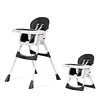 Portable 2-in-1 Tabletalk High Chair, Convertible Compact High Chair, Light Weight Portable Highchair, Black