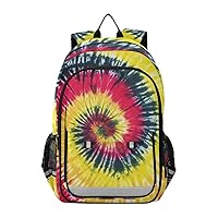 ALAZA Colorful Tie Dye Spiral Laptop Backpack Purse for Women Men Travel Bag Casual Daypack with Compartment & Multiple Pockets