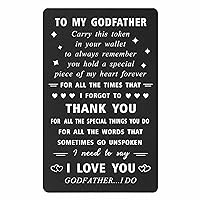 Godfather Proposal Gifts Wallet Card - I Love You Godfather...I Do - Godfather Birthday Card, Godfather Christmas