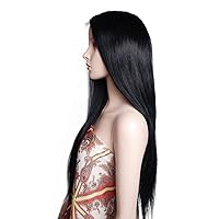 Virgin Hair Grade 8A Top Brazilian Straight Hair Lace Front Wigs for Black Women with Baby Hair Human Hair Lace Wigs (10inch, #Natural Color)