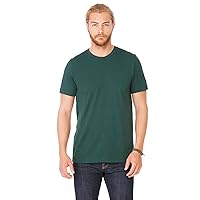 Bella Canvas Men's Taped Shoulders Crewneck T-Shirt, Forest, Medium