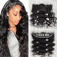 Hair Body Wave Invisible Full Lace Frontals HD Transparent 10 Inch Pre Plucked 13X4 Ear To Ear Swiss Lace Frontal Closure Human Hair