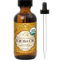 US Organic Jojoba Oil, USDA Certified Organic,100% Pure & Natural, Cold Pressed Virgin, Unrefined, Haxane Free, Sourced from Middle East directly (Small (2oz, 56ml))