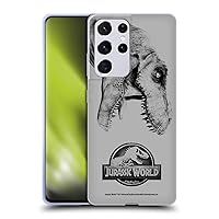 Head Case Designs Officially Licensed Jurassic World Fallen Kingdom T-Rex Logo Soft Gel Case Compatible with Samsung Galaxy S21 Ultra 5G
