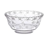 Crystalware Clear Plastic Small Punch Bowl (8 qt.) 1 Pc. - Classic Design, Perfect Party Essential for Entertaining, Holidays & Celebrations
