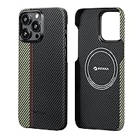 pitaka Case for iPhone 15 Pro Compatible with MagSafe, Slim & Light iPhone 15 Pro Case 6.1-inch with a Case-Less Touch Feeling, 600D Aramid Fiber Made [Fusion Weaving MagEZ Case 4 - Overture]