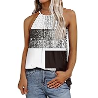 Sexy Tops for Women, Fashion Casual Solid Ruched Summer Halter Tops Womnes Hawaiian Beach Sleeveless T-Shirts