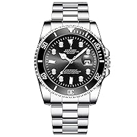 AKNIGHT Watches for Men Quartz Movement Watch，Waterproof Luminous Men's Watch, Stainless Steel Strap Business Watches