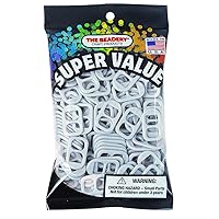 The Beadery Plastic SODA POP TAB MED Silver Pearl, 150 Count