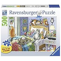 Ravensburger Cat Nap 14966 500 Piece Large Pieces Jigsaw Puzzle for Adults, Every Piece is Unique, Softclick Technology Means Pieces Fit Together Perfectly