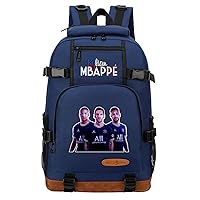 Mbappe Backpack Laptop Rucksack,PSG Club Bookbag Large Capacity Knapsack,Messi,Neymar Backpack