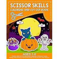 Scissor Skills, Cut Out & Activity Book - Halloween Series: Color and cut out Halloween characters and children, including scenery! Improve cutting skills, and create stories. So creative!
